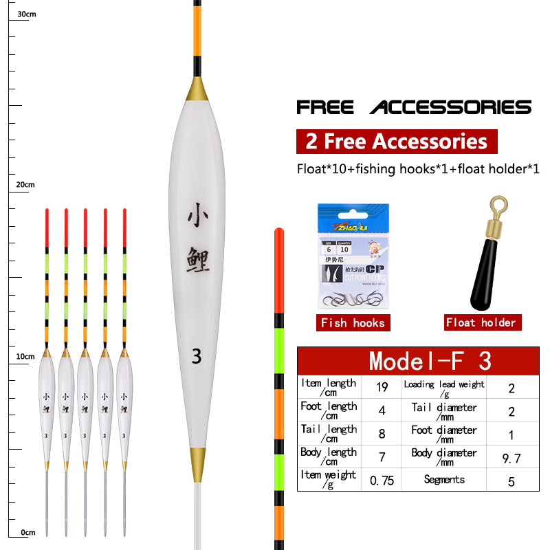 Fishing Equipment Bag - 5PCS Fresh Water Fishing Floats+5 Buoy
