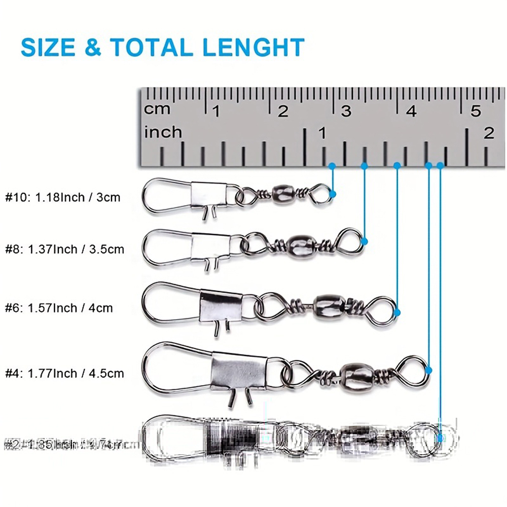 100Pcs/Lot 4#6#8#10#12# Swivel - Ice Fishing Tip Up review and price