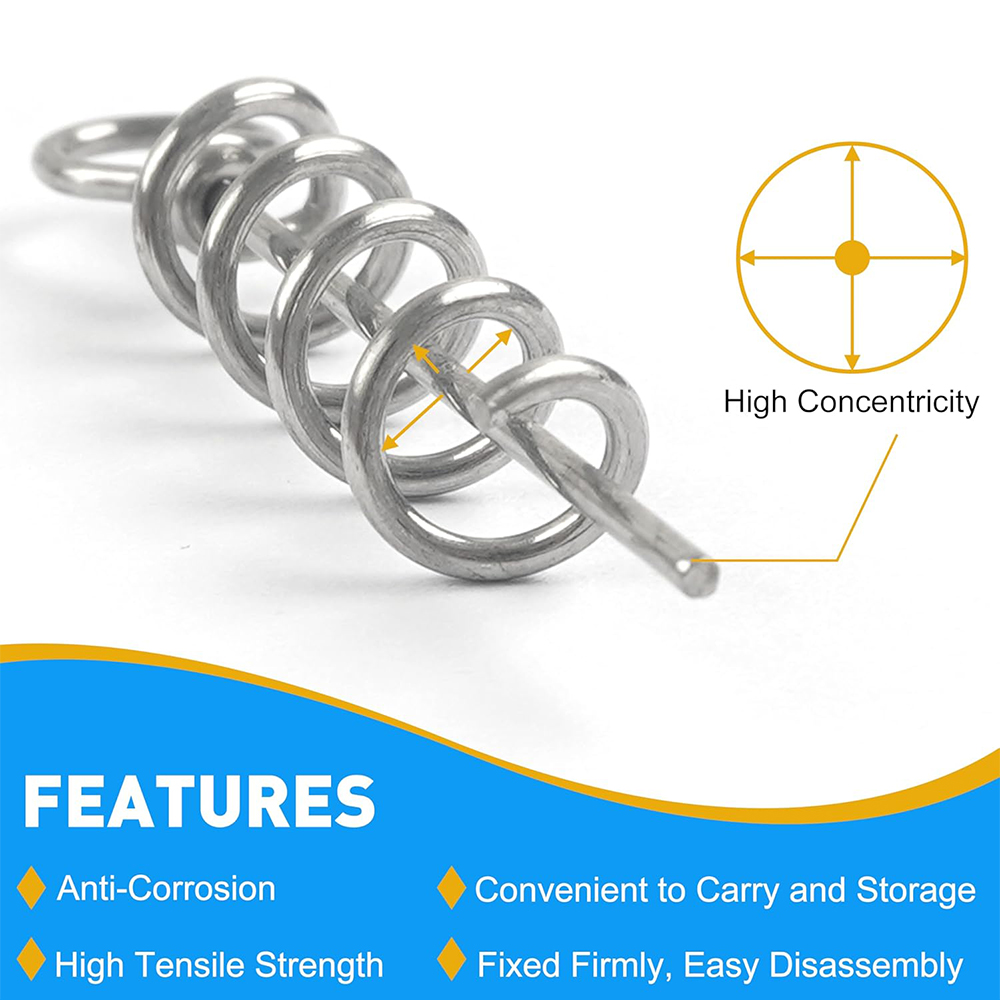 50Pcs Spring Twist Lock Fishin - Fishing Equipment Carp review and price